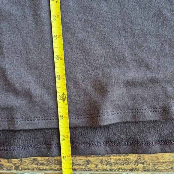 EUC EILEEN FISHER Terry Fleece Lined Raglan Sleeve Boxy Tunic Top Tencel Brown - Picture 12 of 12